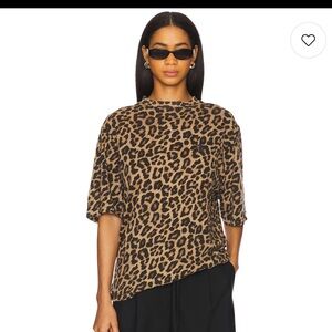 Anine Bing Animal Print Top - Brown and Black
